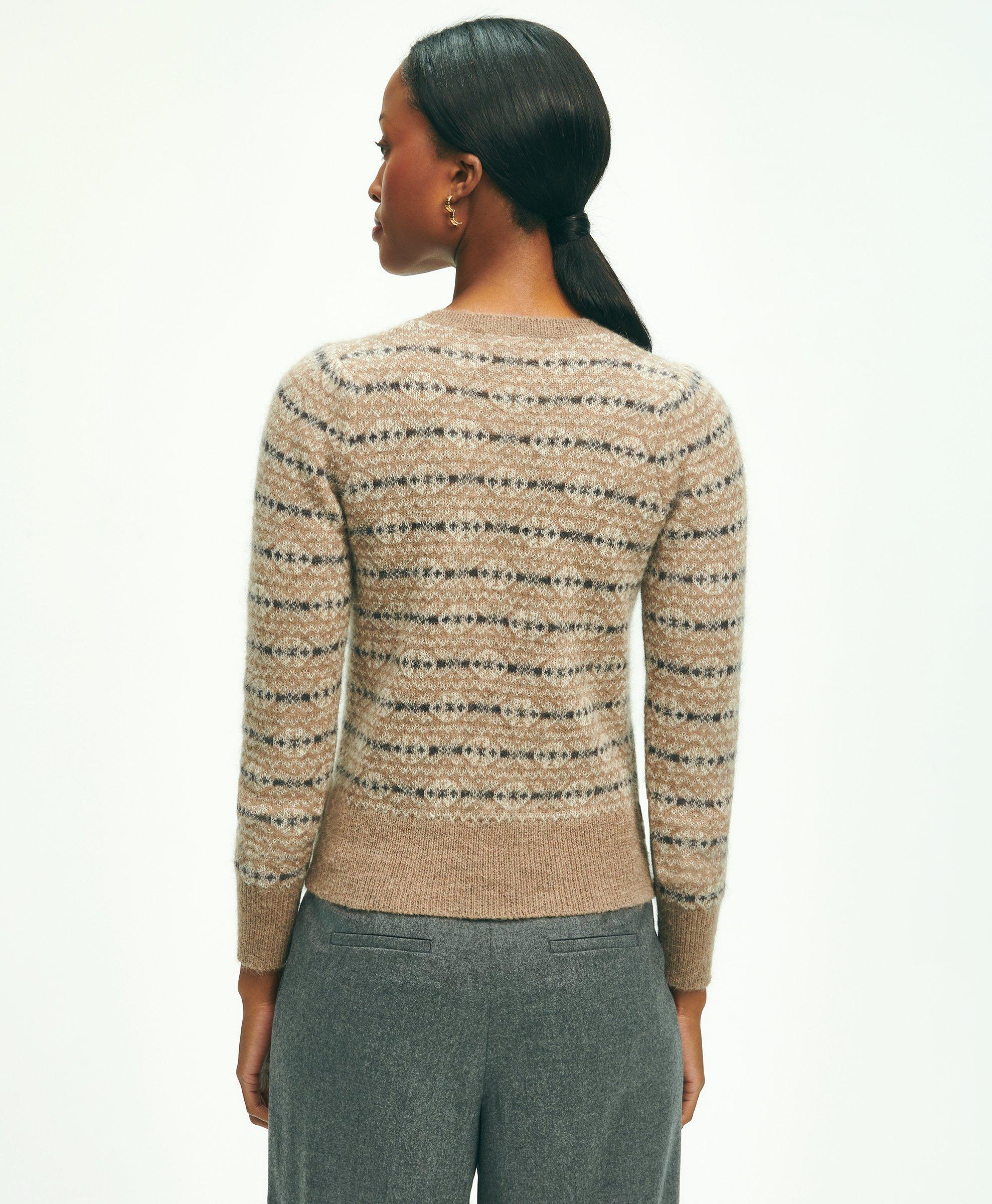 Mohair Alpaca Blend Fair Isle Sweater