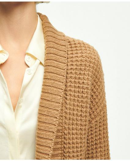 Camel Hair Open Front Cardigan Sweater