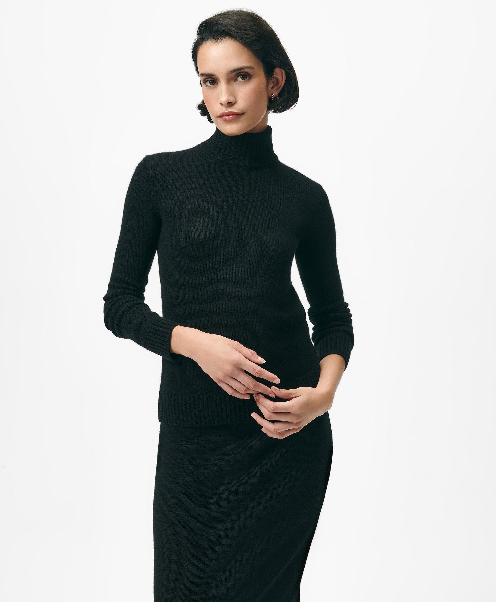 Brooks Brothers Cashmere Turtleneck Sweater In Black