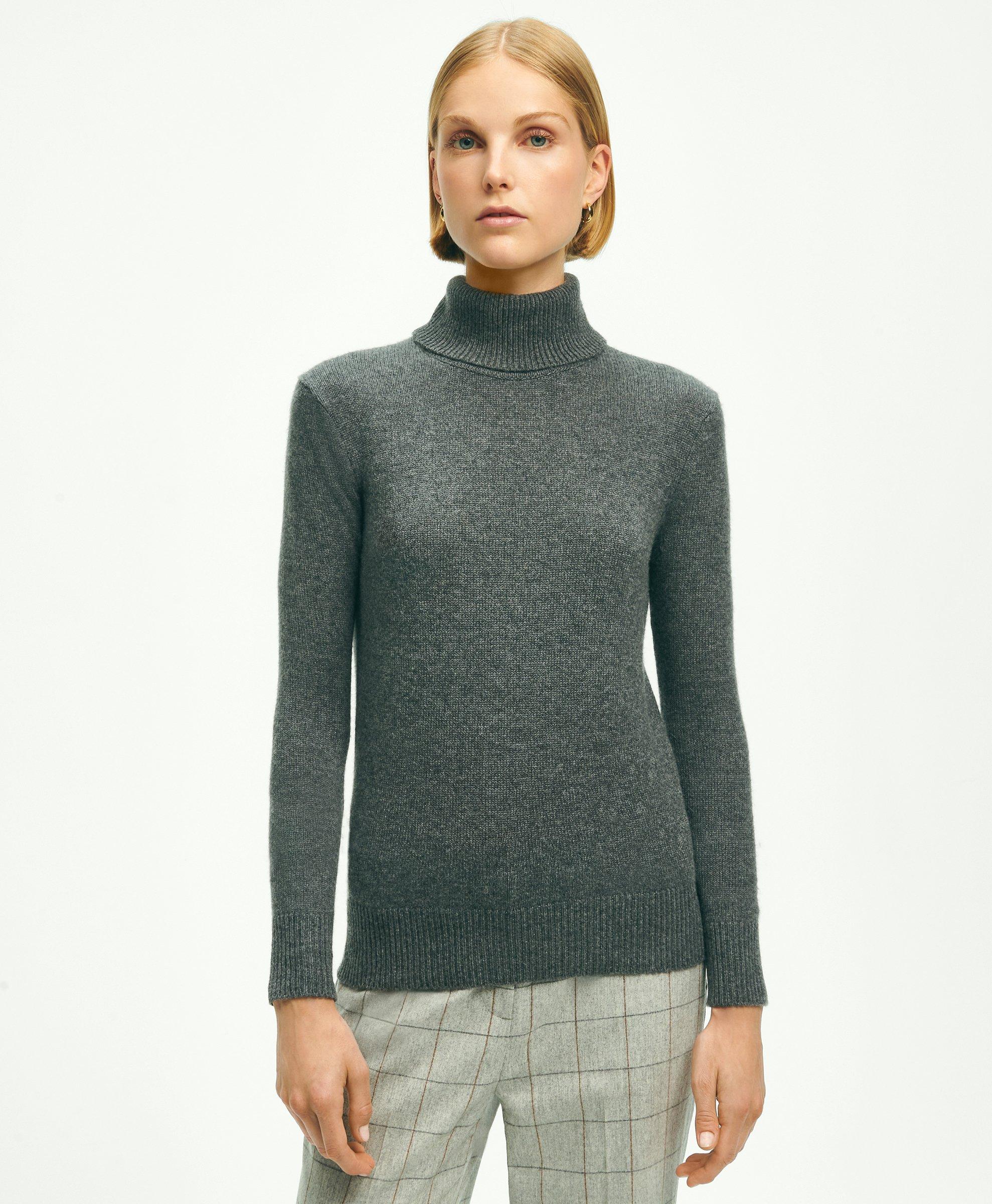 Brooks Brothers Cashmere Turtleneck Sweater | Grey | Size Large