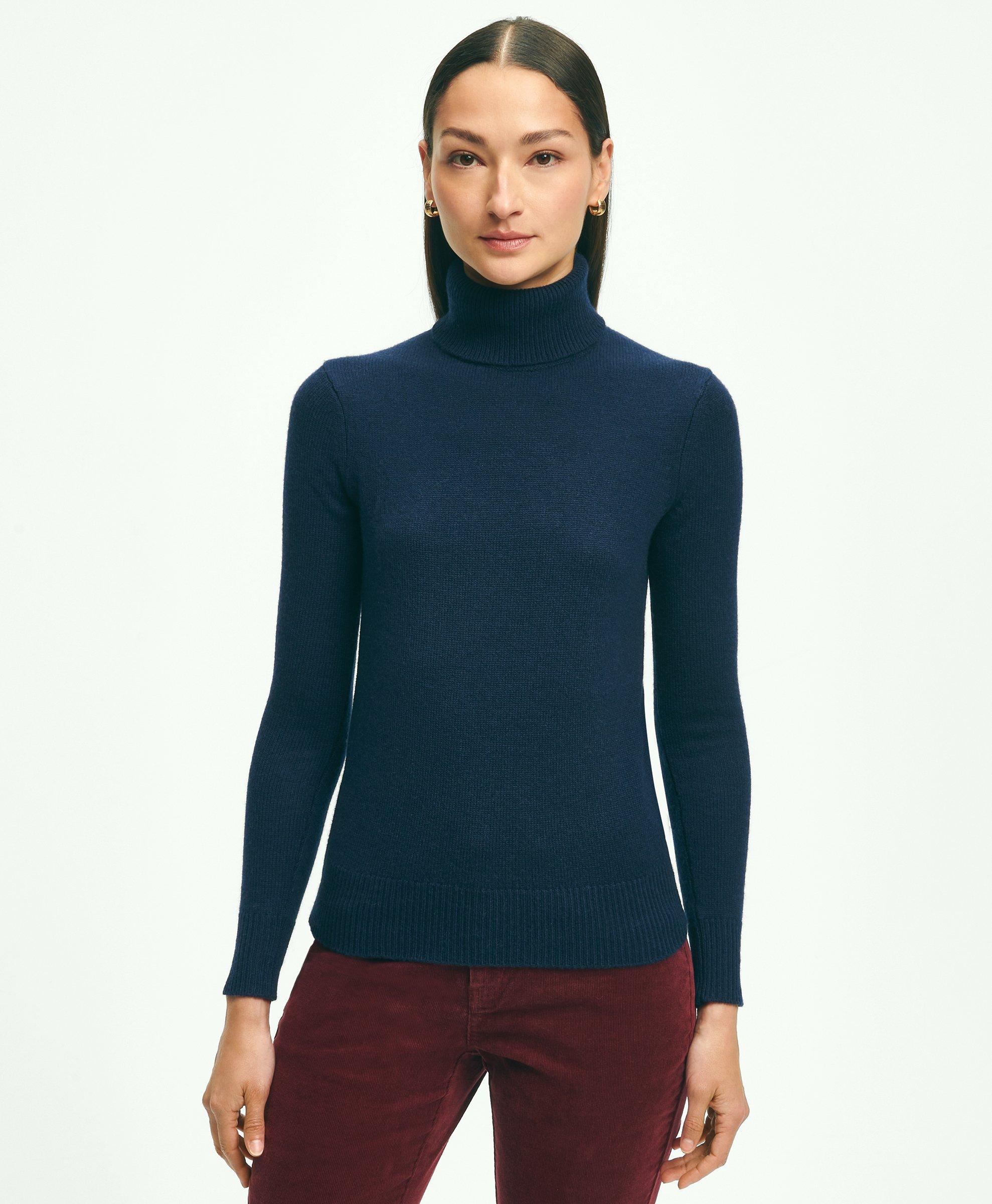 Brooks Brothers Cashmere Turtleneck Sweater | Navy | Size Large