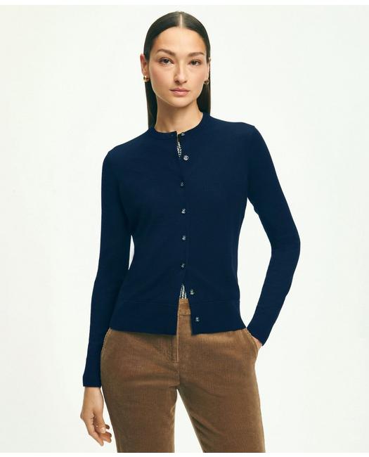 Brooks Brothers Merino Wool Cardigan Sweater | Navy | Size Small