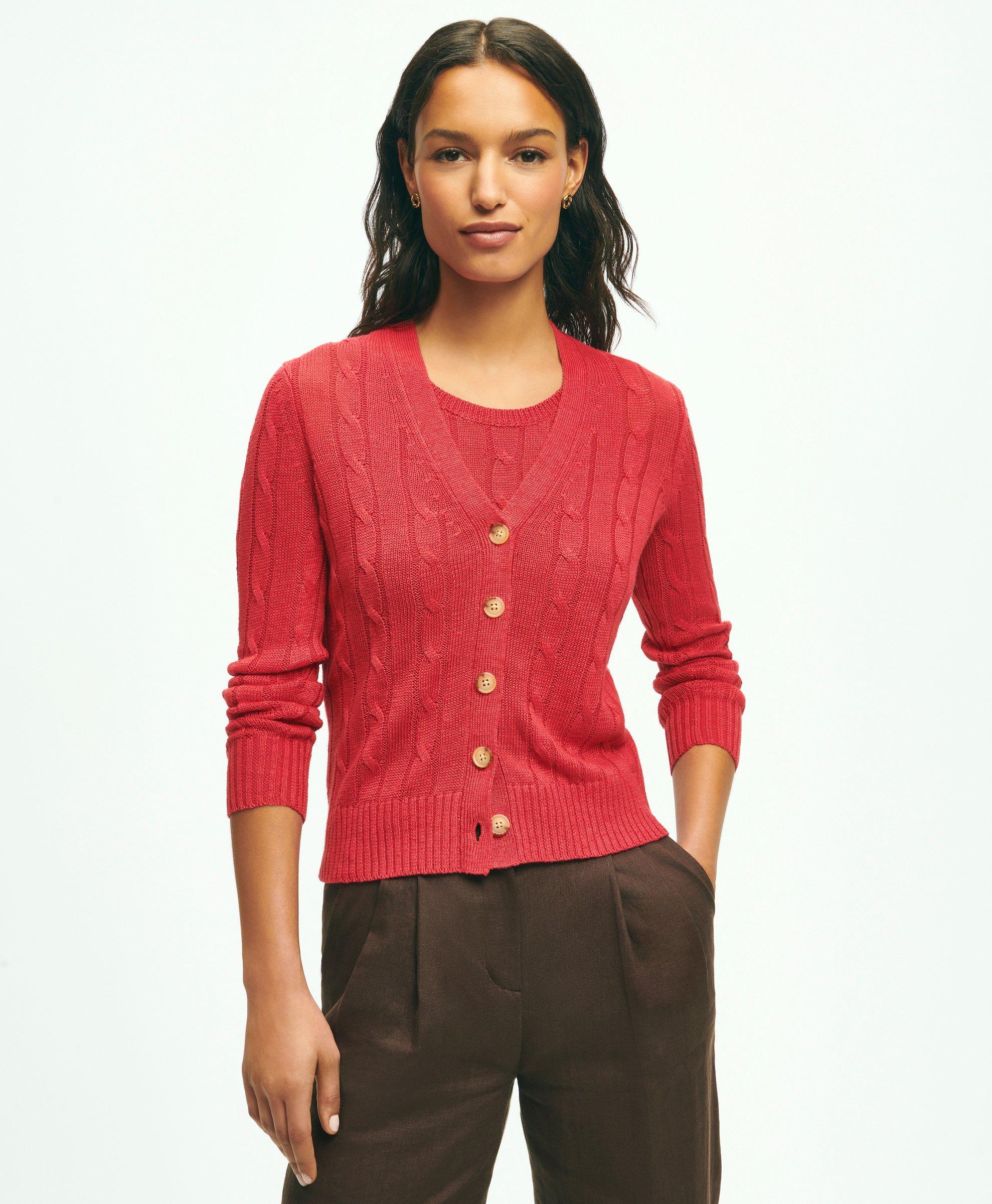 Open Front Linen Cardigans Brooks Brothers