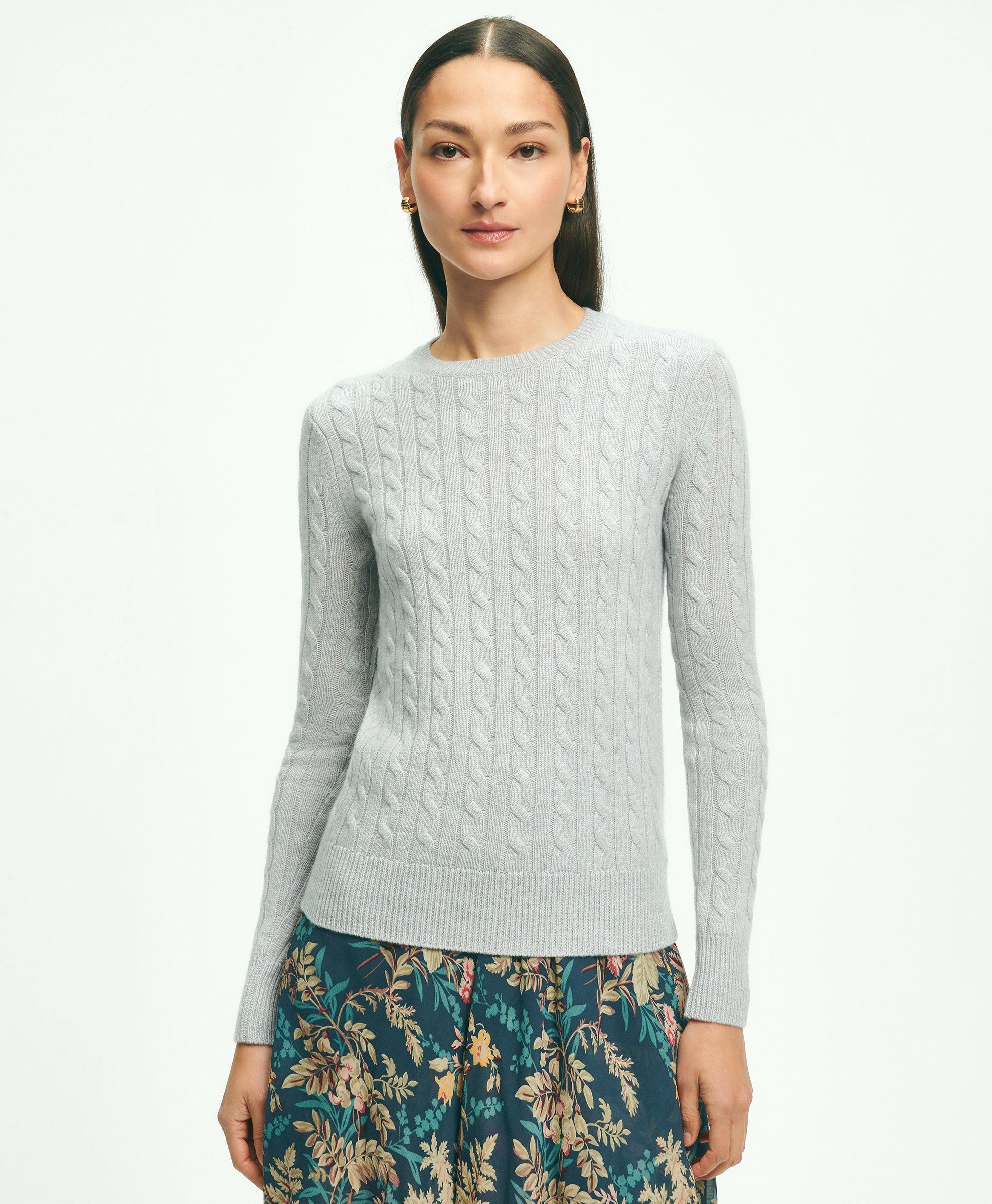 Brooks Brothers Cashmere Crewneck Sweater | Grey | Size Small