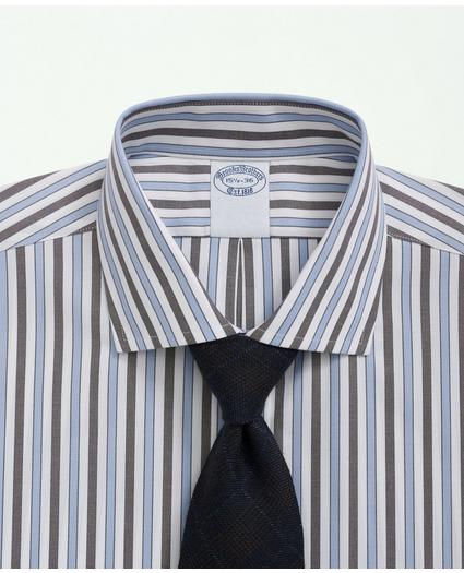 Big & Tall Stretch Supima Cotton Non-Iron Pinpoint English Collar, Striped Dress Shirt