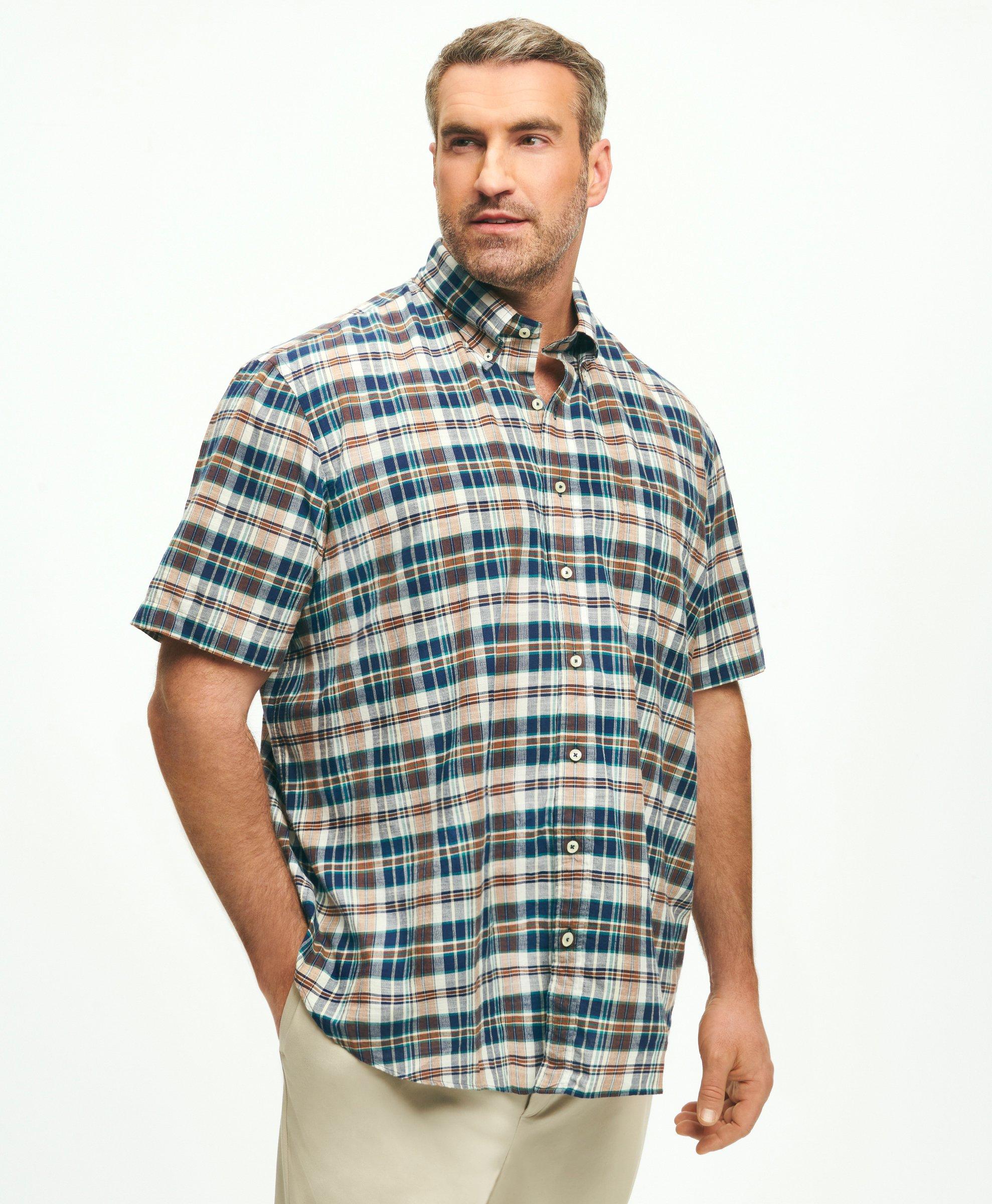 Mens big and tall short sleeve dress shirts online