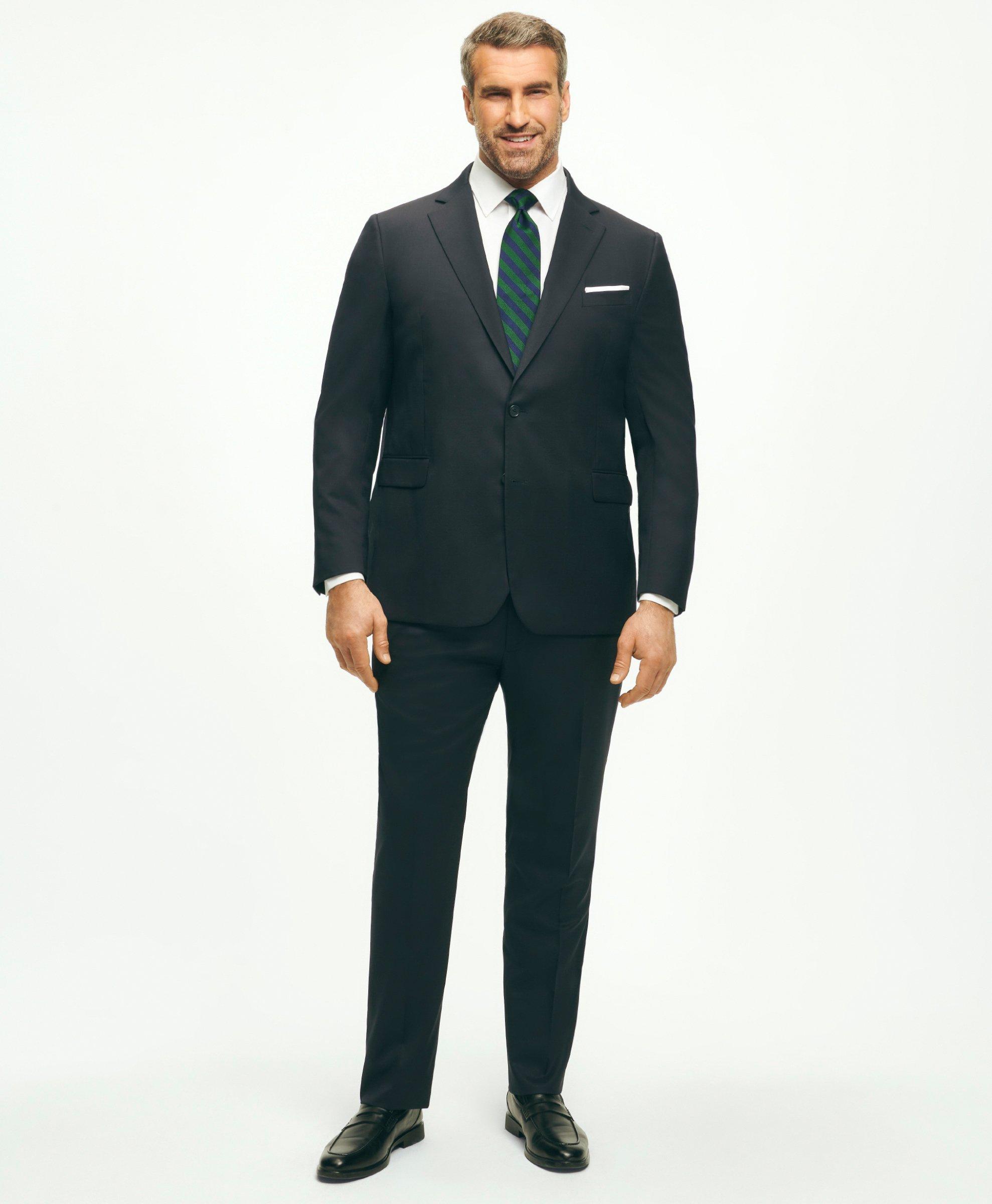 Brooks Brothers Big & Tall Stretch Wool Two-button 1818 Suit | Navy | Size 58 Regular