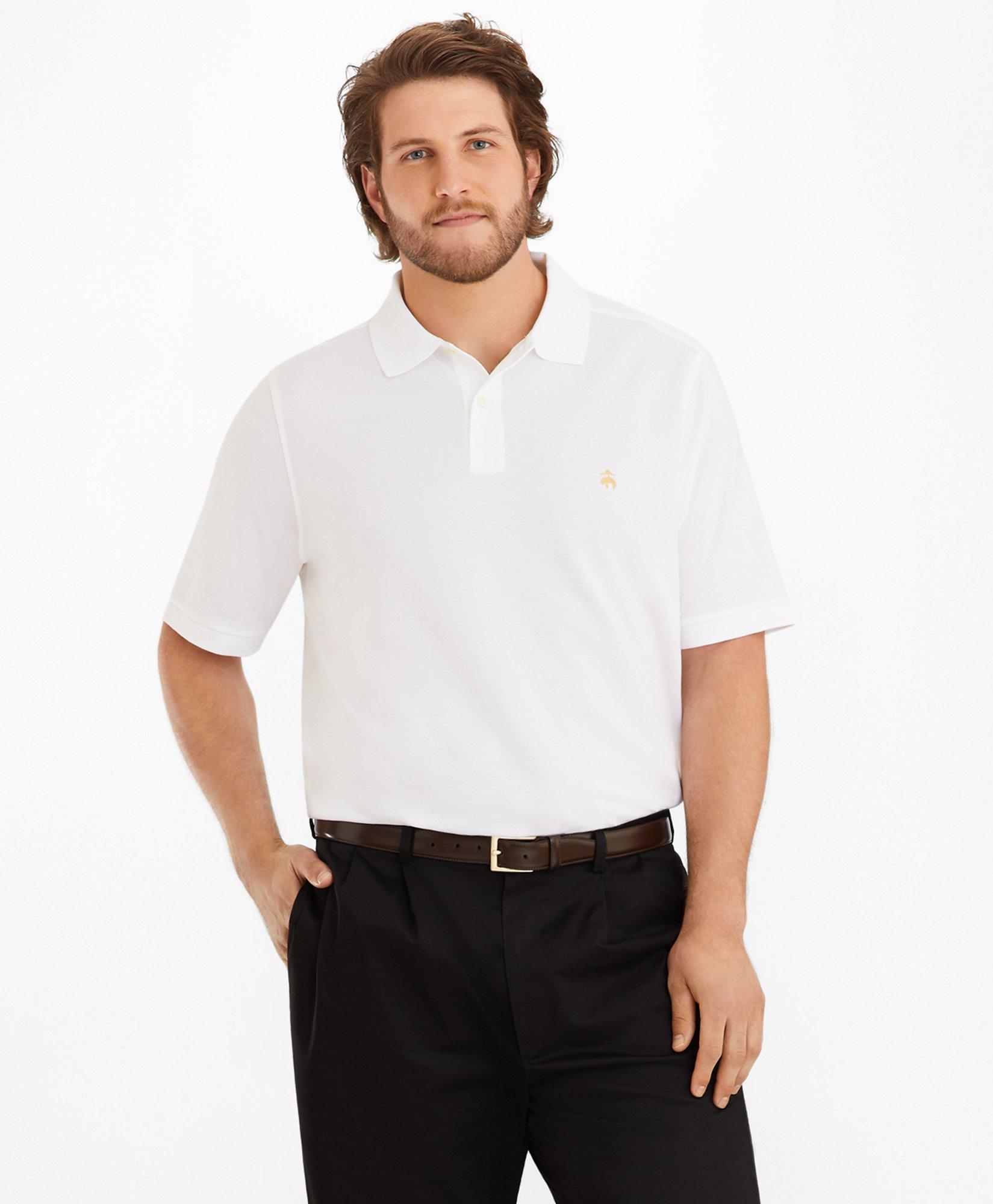 Big and tall 2025 white polo shirts