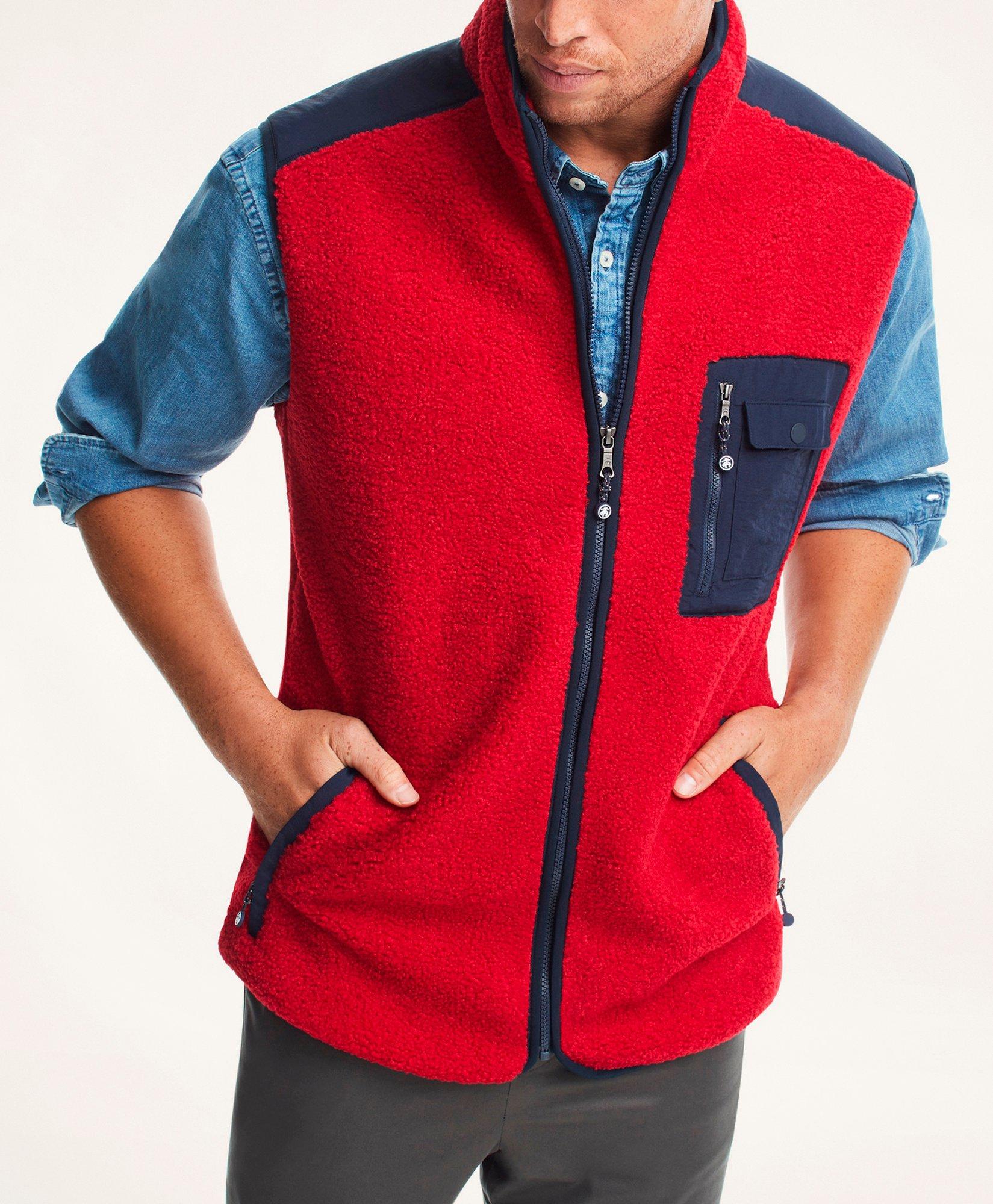 Brooks Brothers Big & Tall Fleece Vest | Red | Size 2x Tall