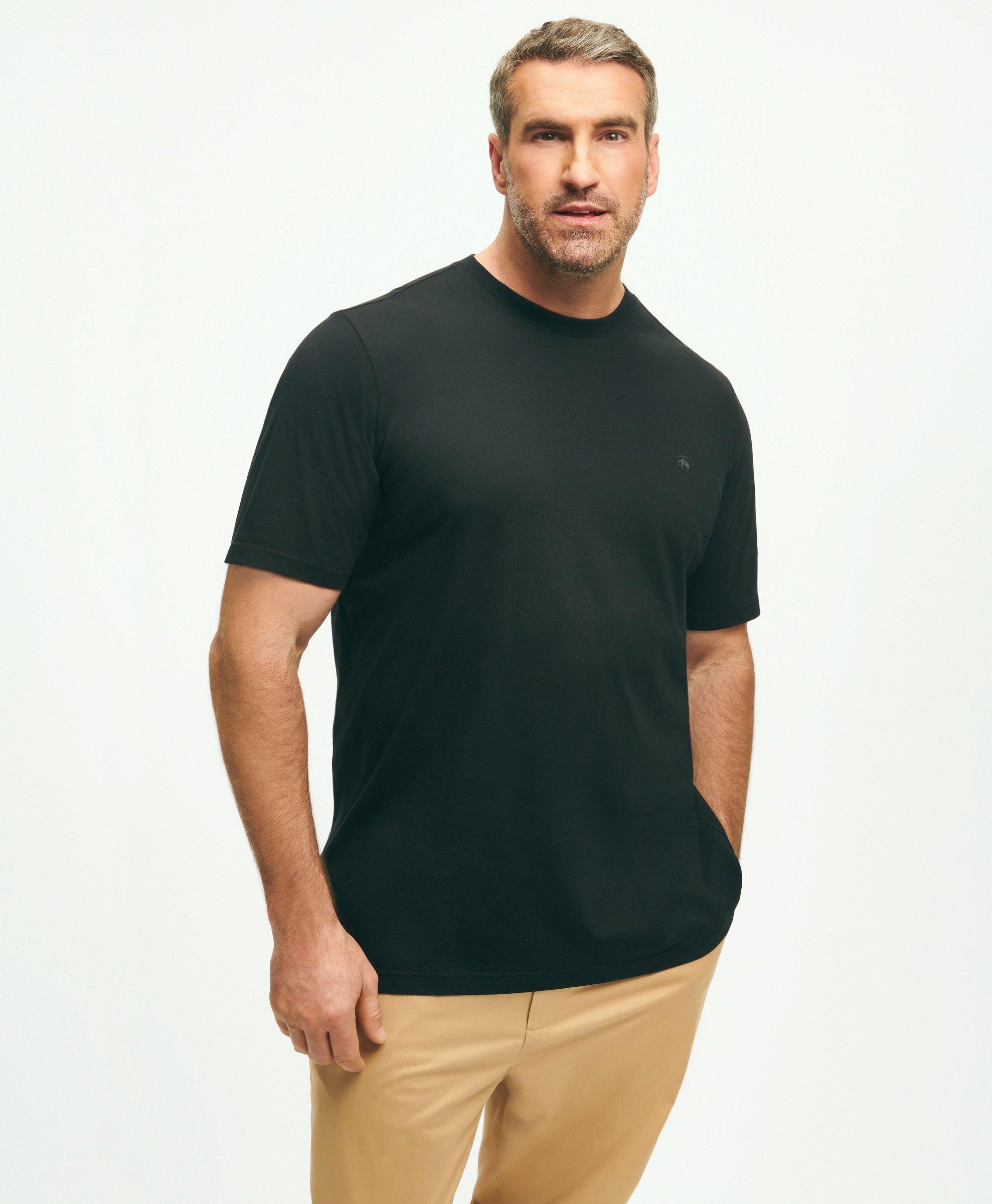 Shop Brooks Brothers Big & Tall Supima Cotton T-shirt | Black | Size 3x Tall