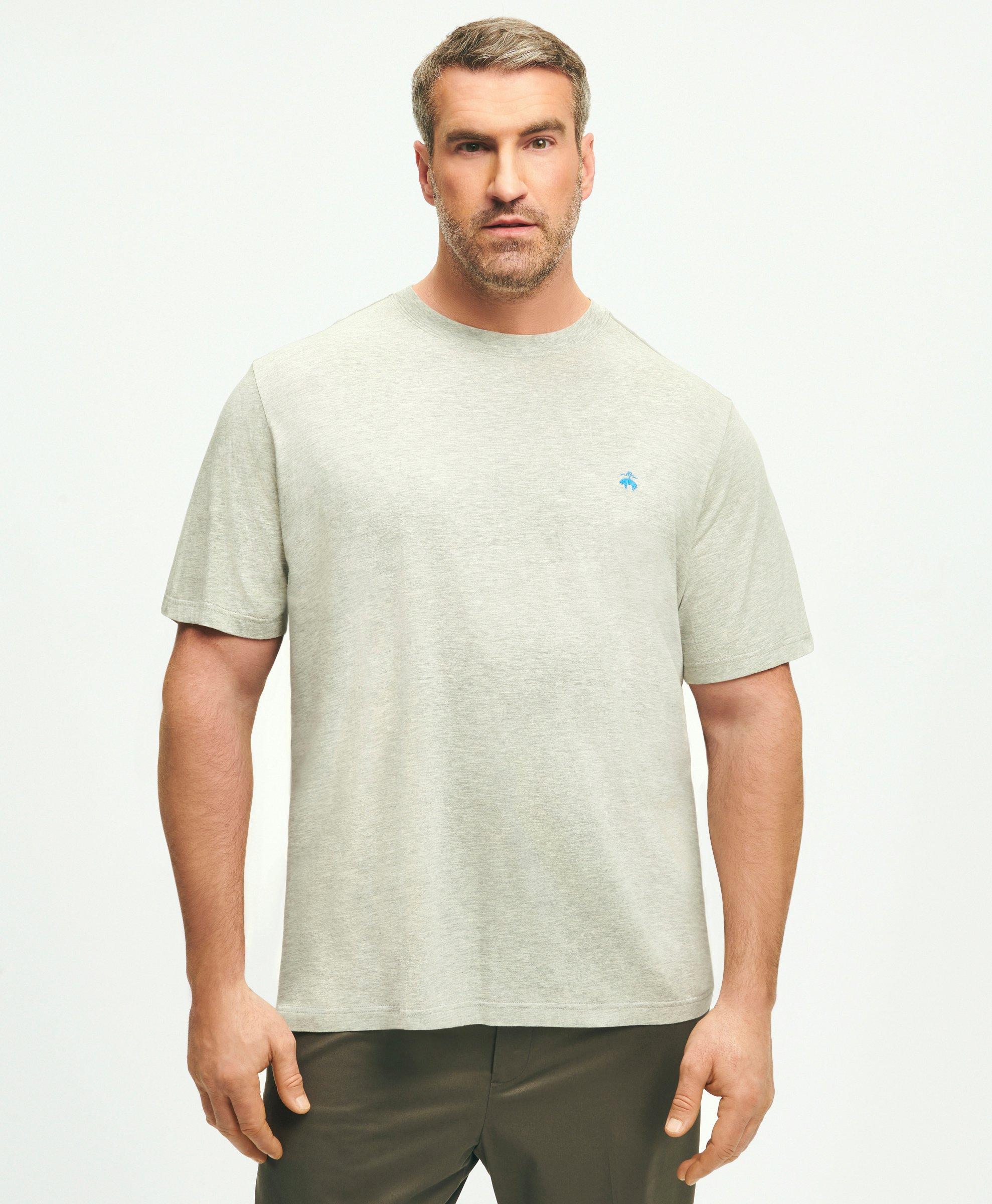 Brooks Brothers Big & Tall Supima Cotton T-shirt | Grey Heather | Size 1x Tall