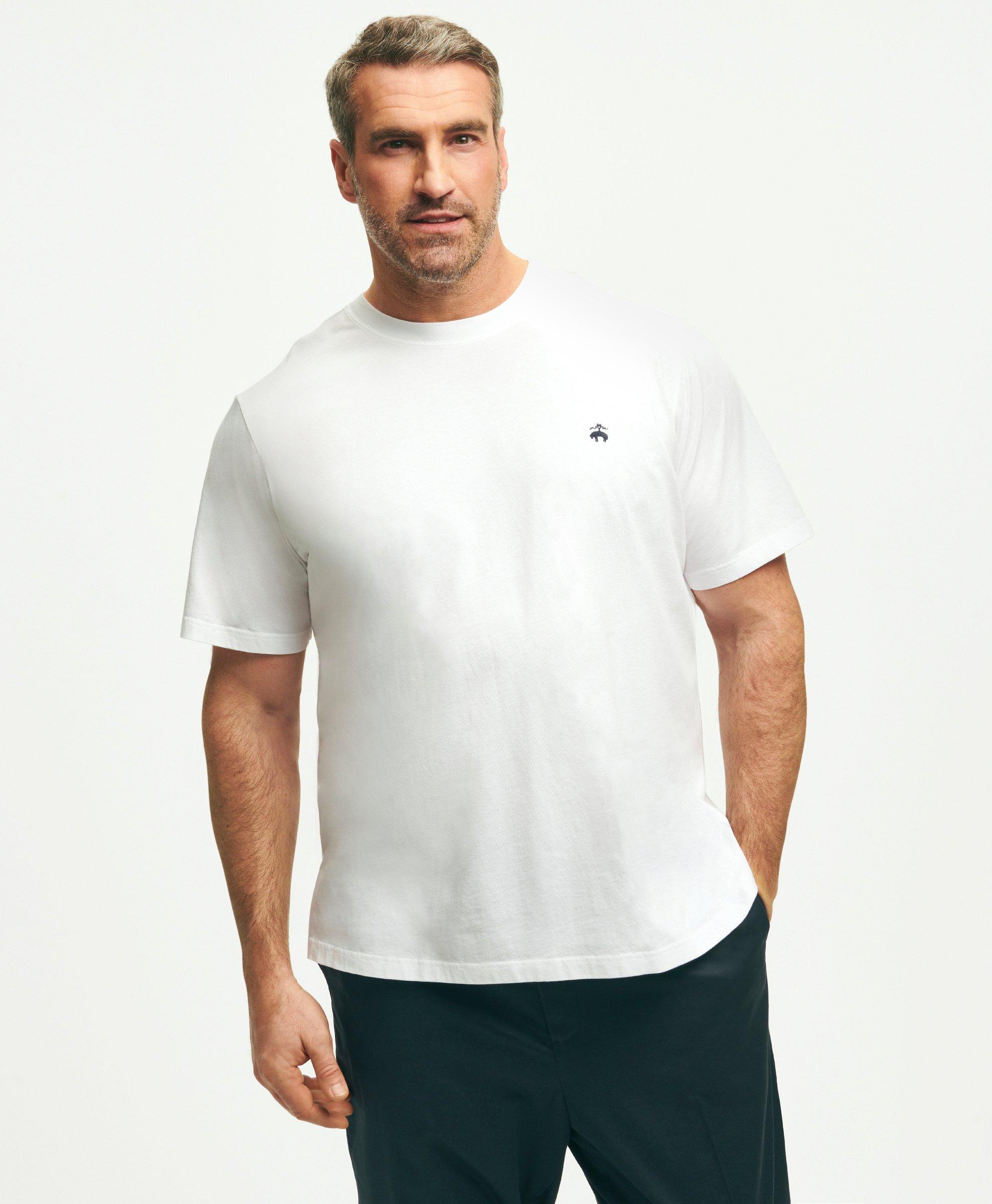 Brooks Brothers Big & Tall Supima Cotton T-shirt | White | Size 4x Tall