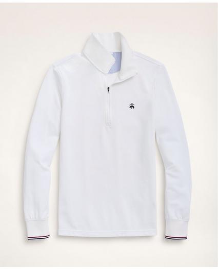 Big & Tall Supima Cotton Pique Half-Zip Polo Shirt