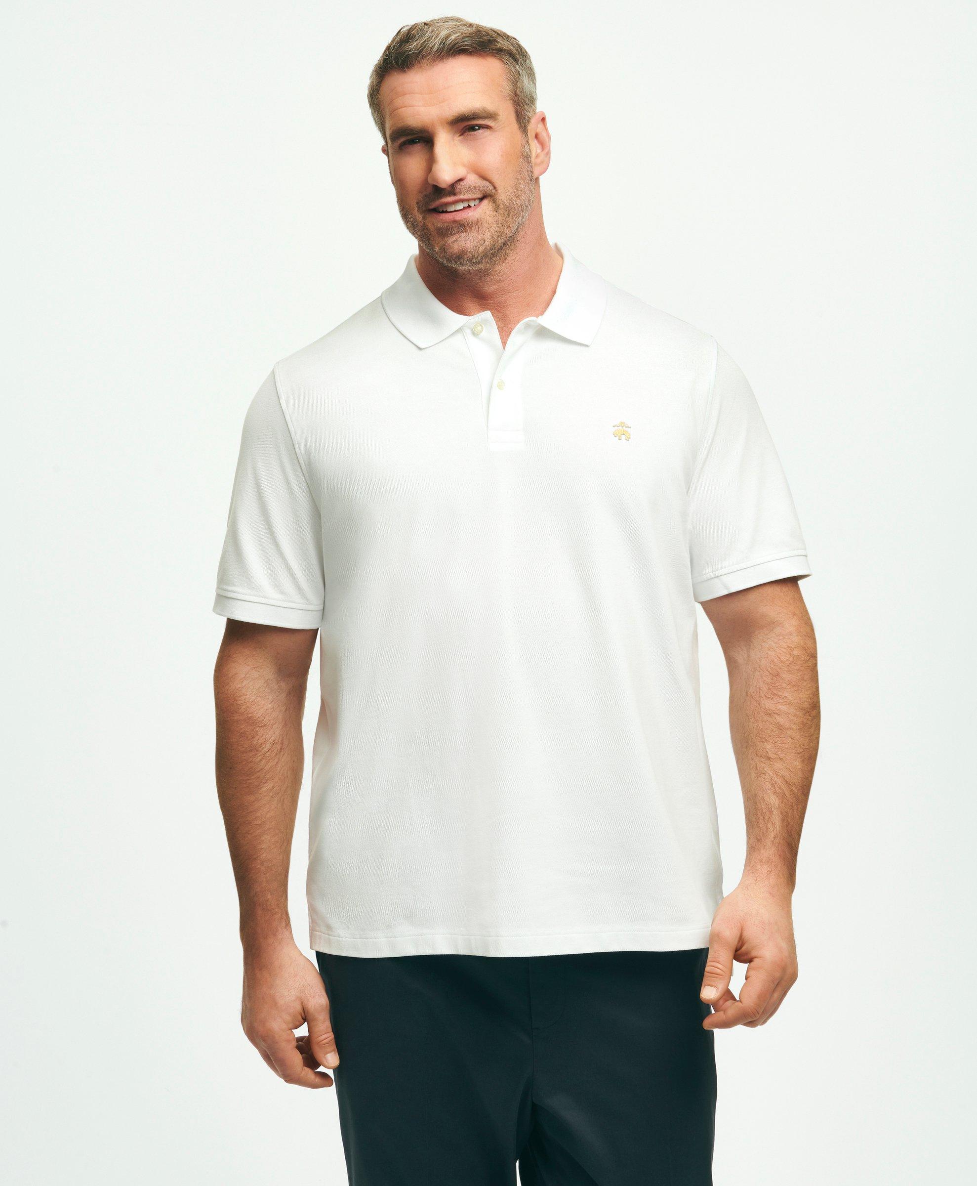 Brooks Brothers Golden Fleece Big & Tall Stretch Supima Polo Shirt | White | Size 2x