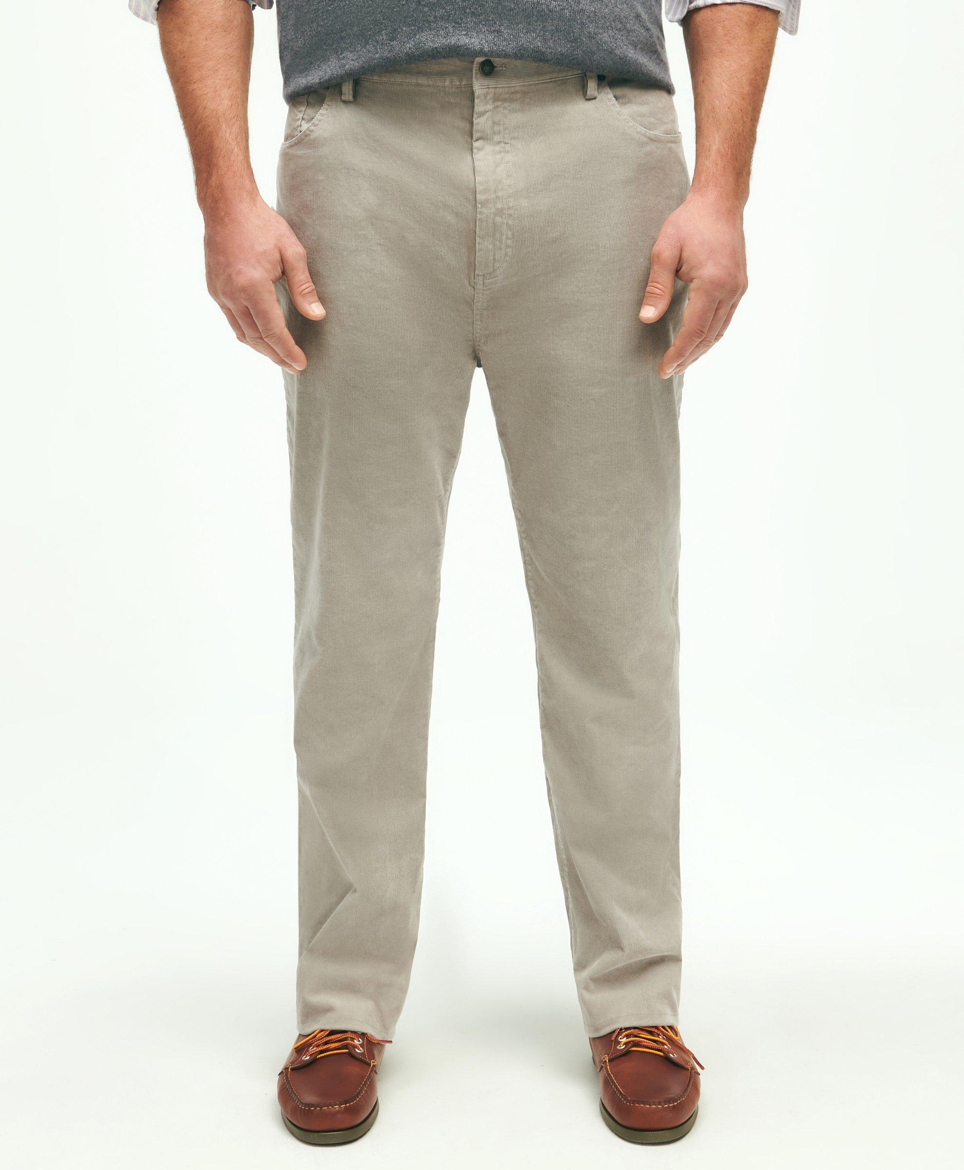 Lois Men's Brad Regular Rise Slim Stretch Corduroy Pants - Rust