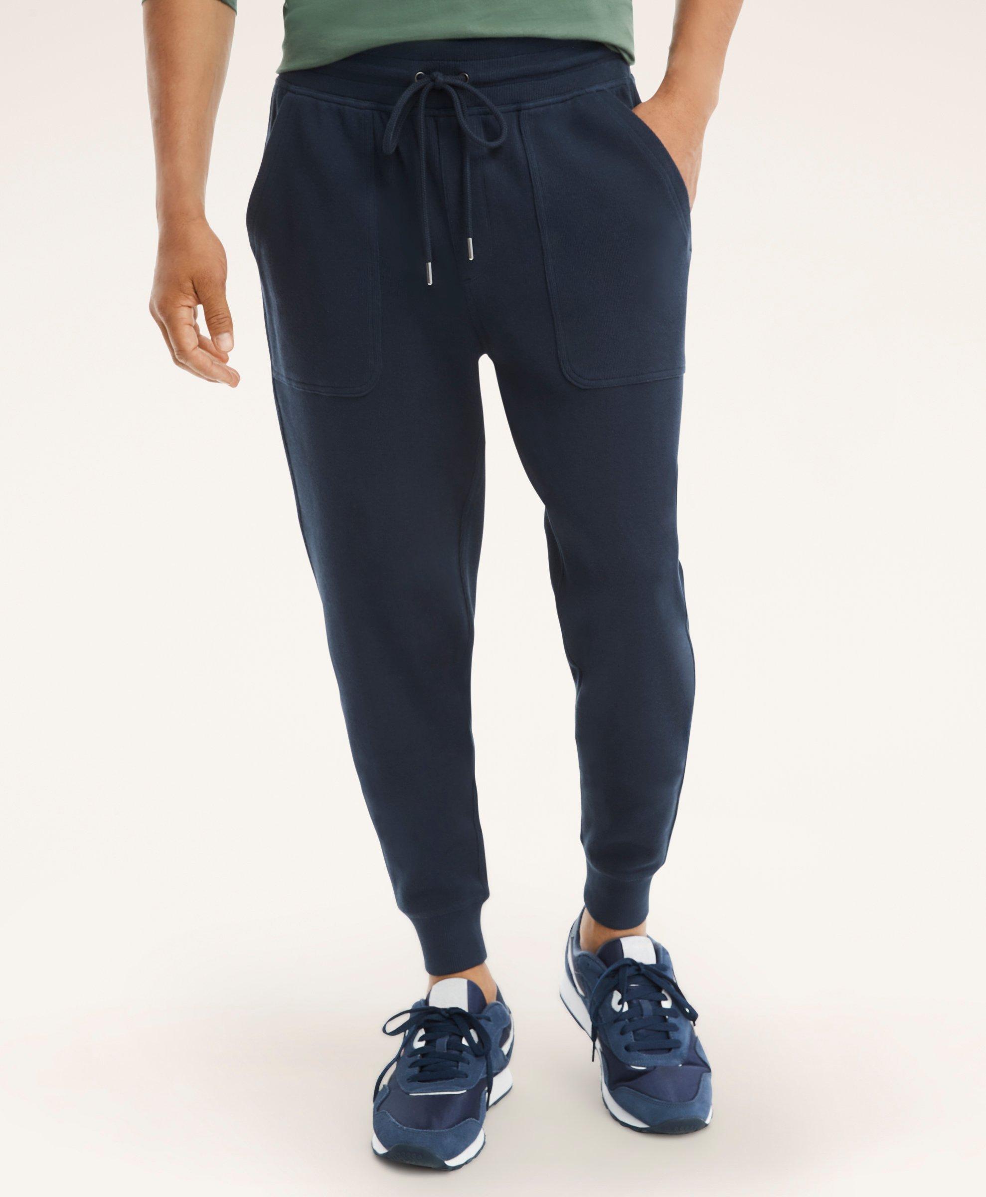 Brooks Brothers Big & Tall Cotton French Rib Sweatpants | Navy | Size 2x Tall