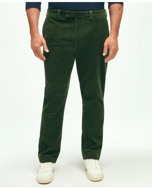 Brooks Brothers Big & Tall Wide Wale Corduroy Pants | Dark Green | Size 52 30