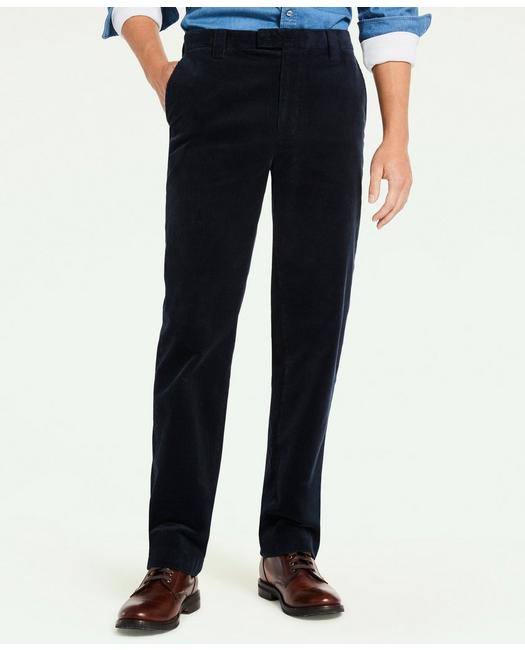 Brooks Brothers Big & Tall Wide Wale Corduroy Pants | Dark Navy | Size 52 30