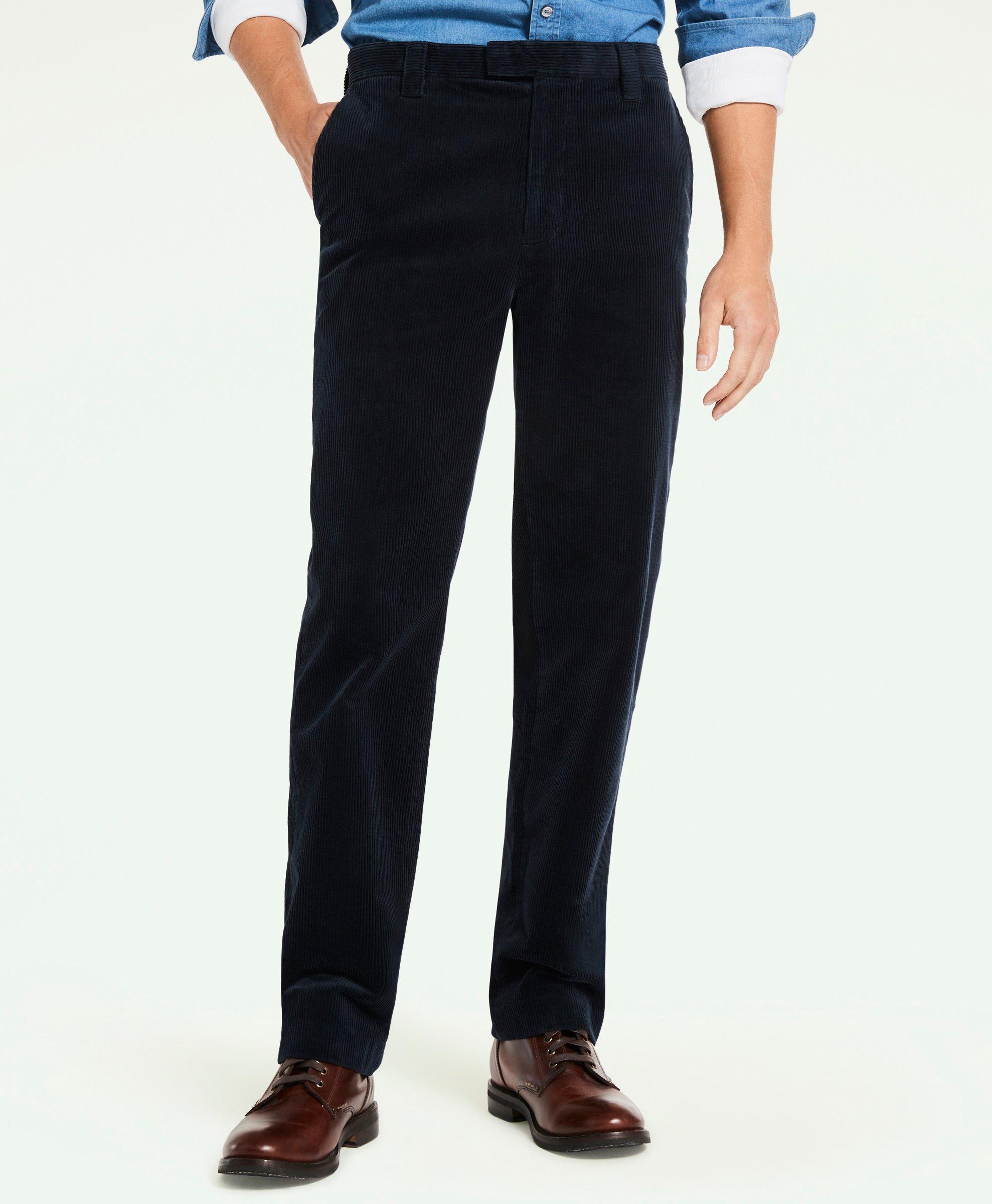 Brooks Brothers Big & Tall Wide Wale Corduroy Pants | Dark Navy | Size 52 30