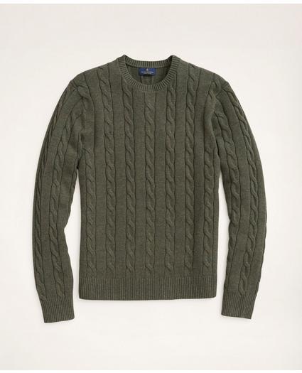 Big & Tall Supima Cotton Cable Crewneck Sweater