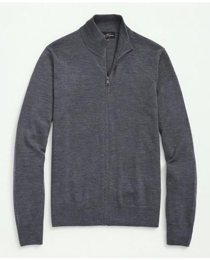 Big & Tall Fine Merino Wool Full Zip Sweater