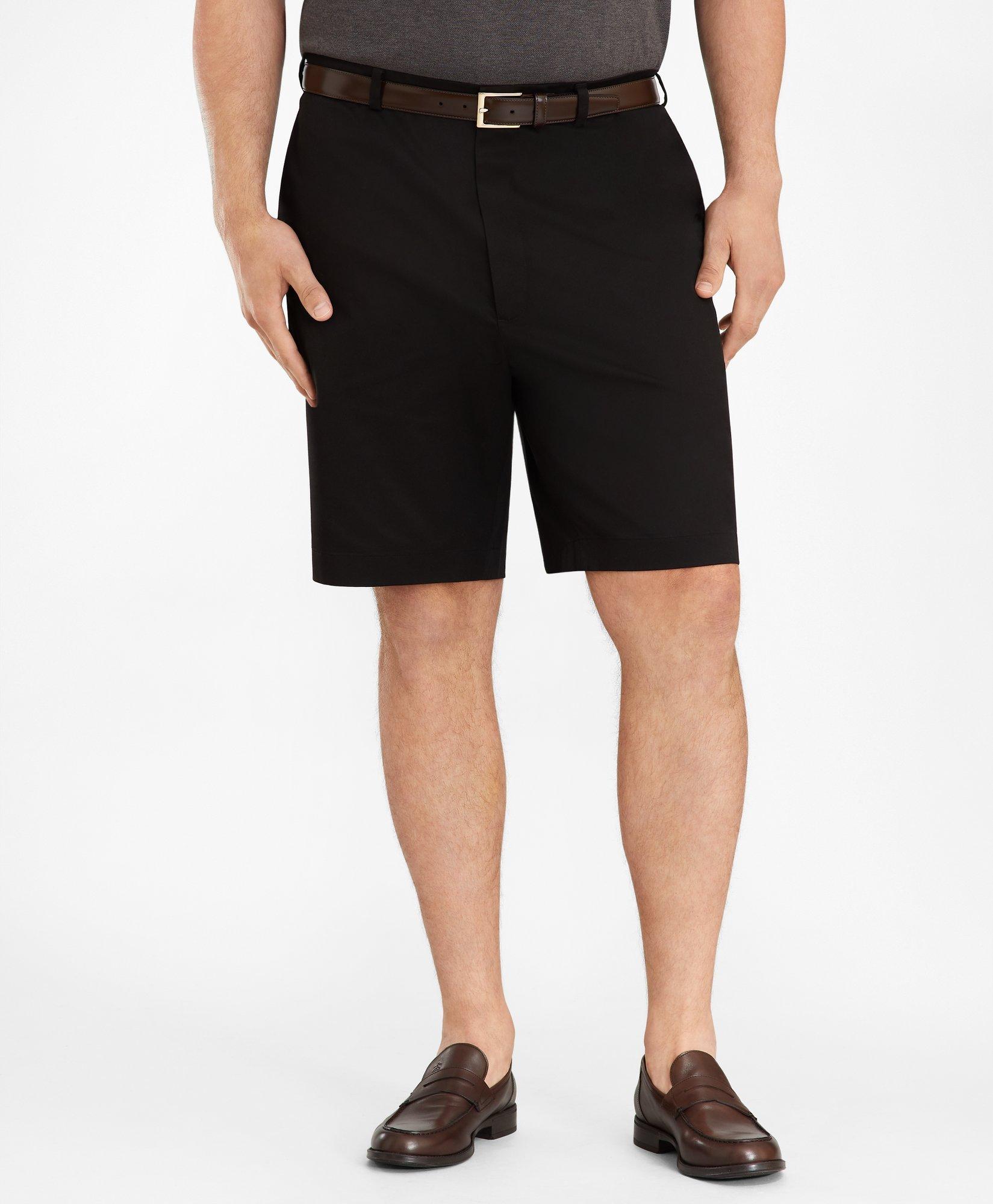 Brooks Brothers Big & Tall 10" Flat Front Stretch Advantage Chino Shorts | Black | Size 56