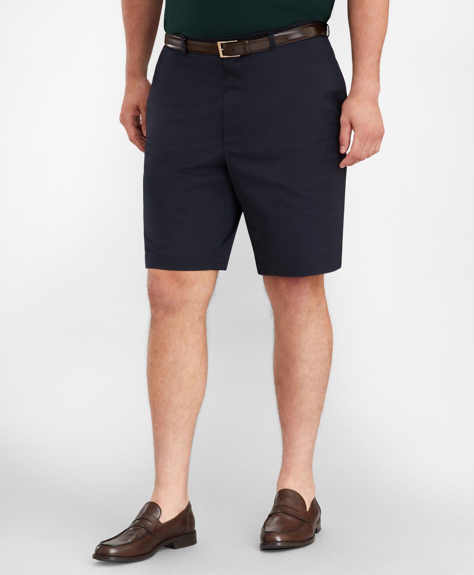 Brooks Brothers Big & Tall 10" Flat Front Stretch Advantage Chino Shorts | Navy | Size 52