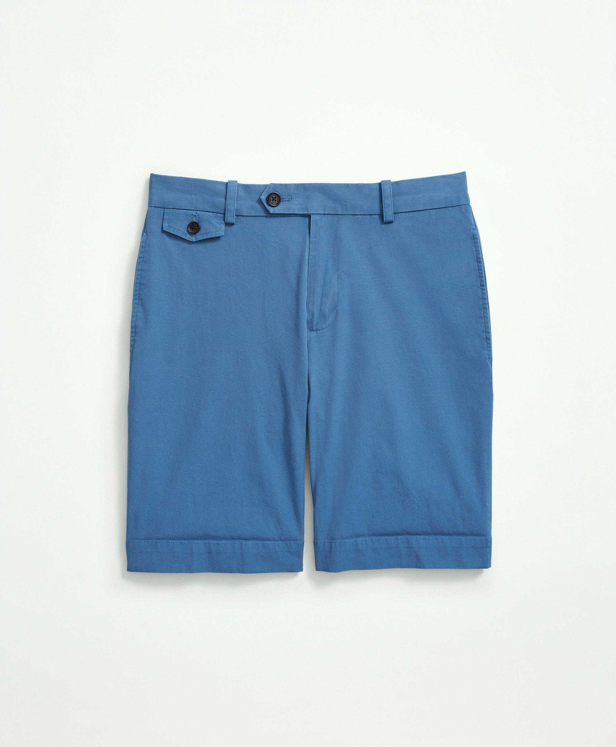Brooks Brothers Big & Tall 9" Stretch Supima Cotton Poplin Shorts In Bright Blue