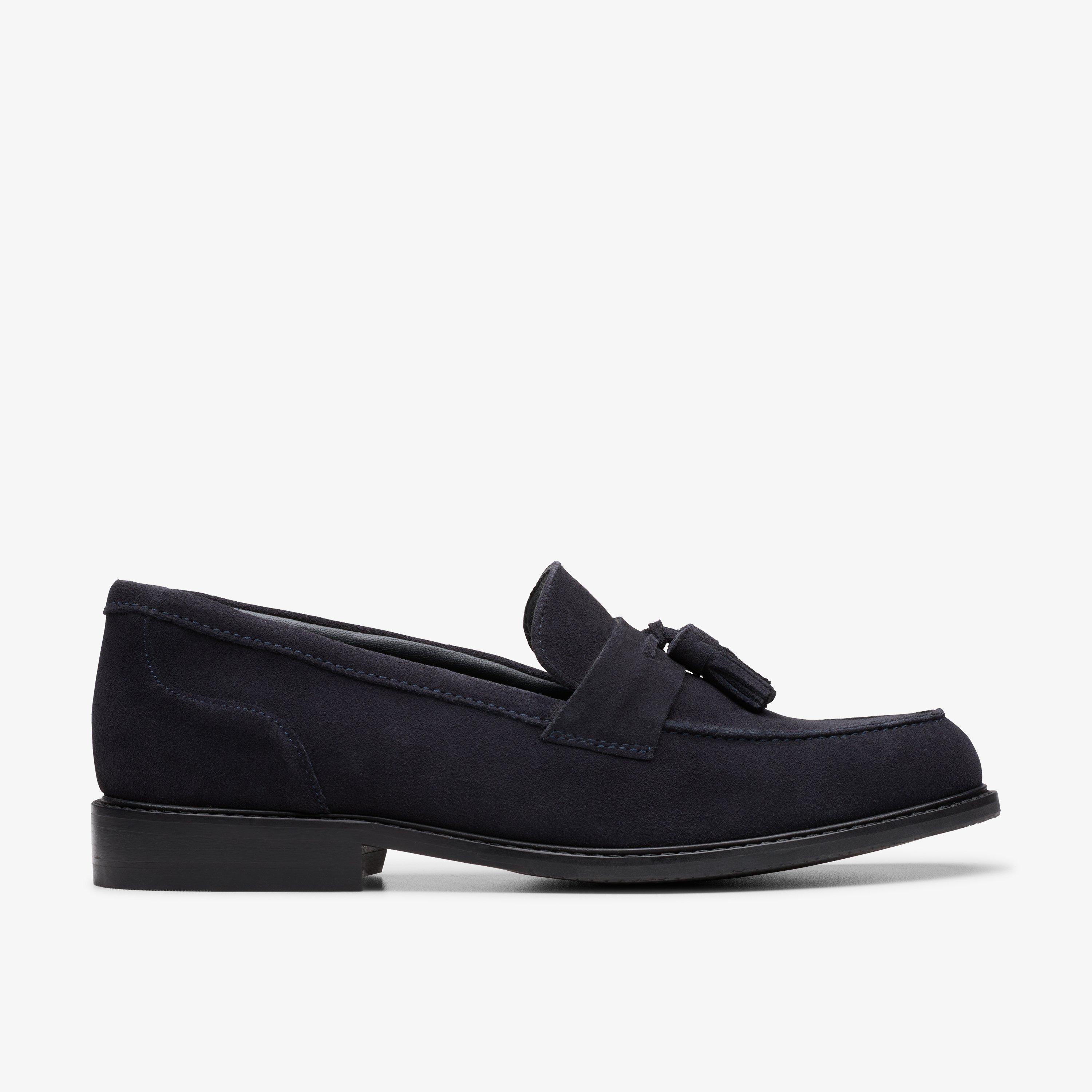 CraftArlo Step Slip Ons Da Uomo In Pelle Scamosciata Blu Navy Clarks