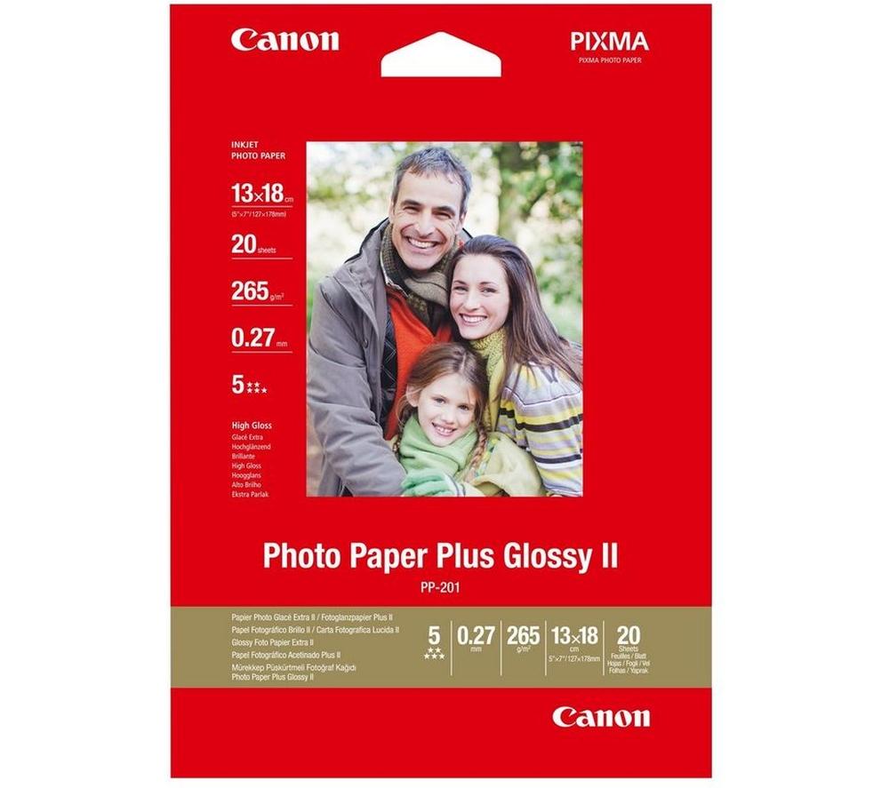 CANON 130 x 180 mm Photo Paper Plus Glossy II 20 Sheets
