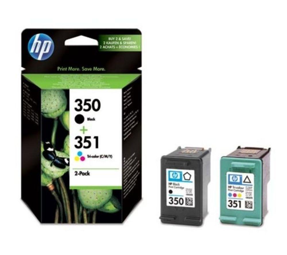 HP 350/351 Tri-colour & Black Ink Cartridges - Twin Pack
