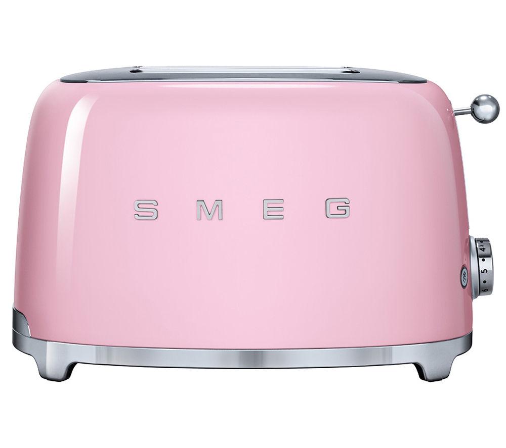 SMEG TSF01PKUK 2-Slice Toaster - Pink