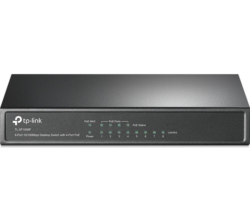 TP-LINK TL-SF1008P Network Switch - 8 port  Black