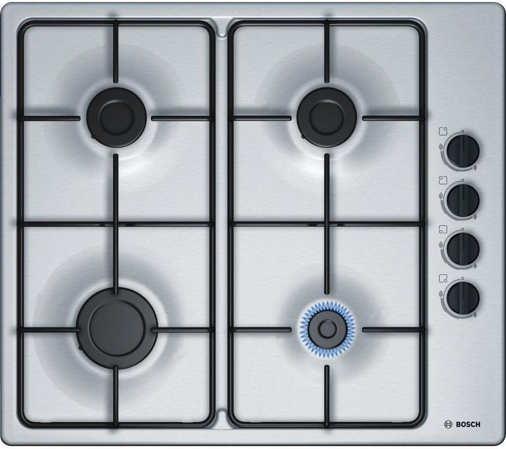 BOSCH Serie 2 PBP6B5B80 Gas Hob - Stainless Steel