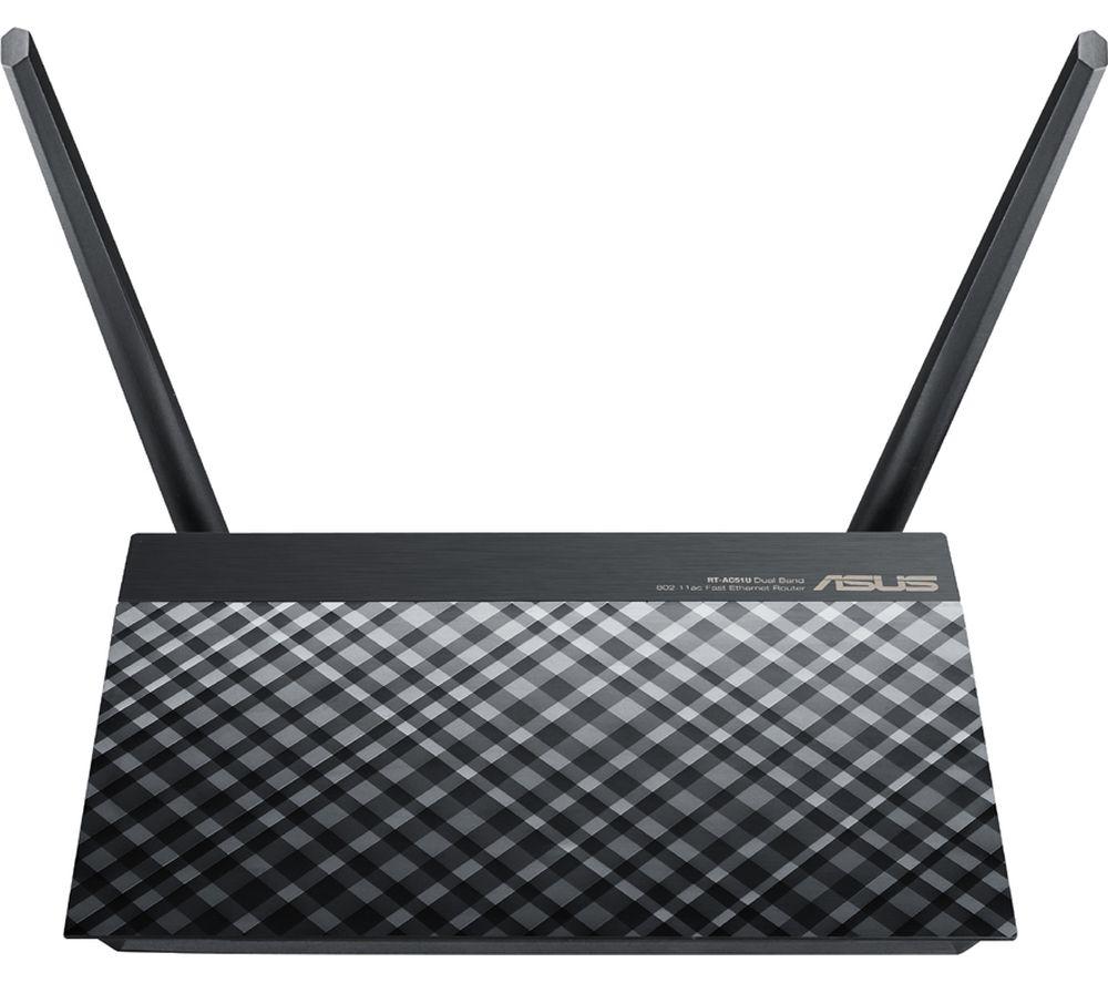 ASUS RT-AC51U WiFi Cable & Fibre Router - AC 750  Dual-band  Black