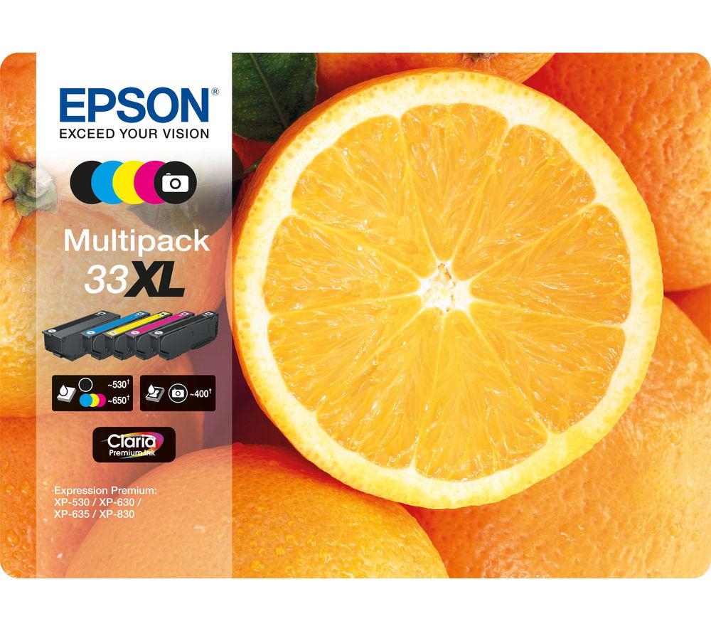 EPSON No. 33 Oranges XL 5-Colour Ink Cartridges - Multipack