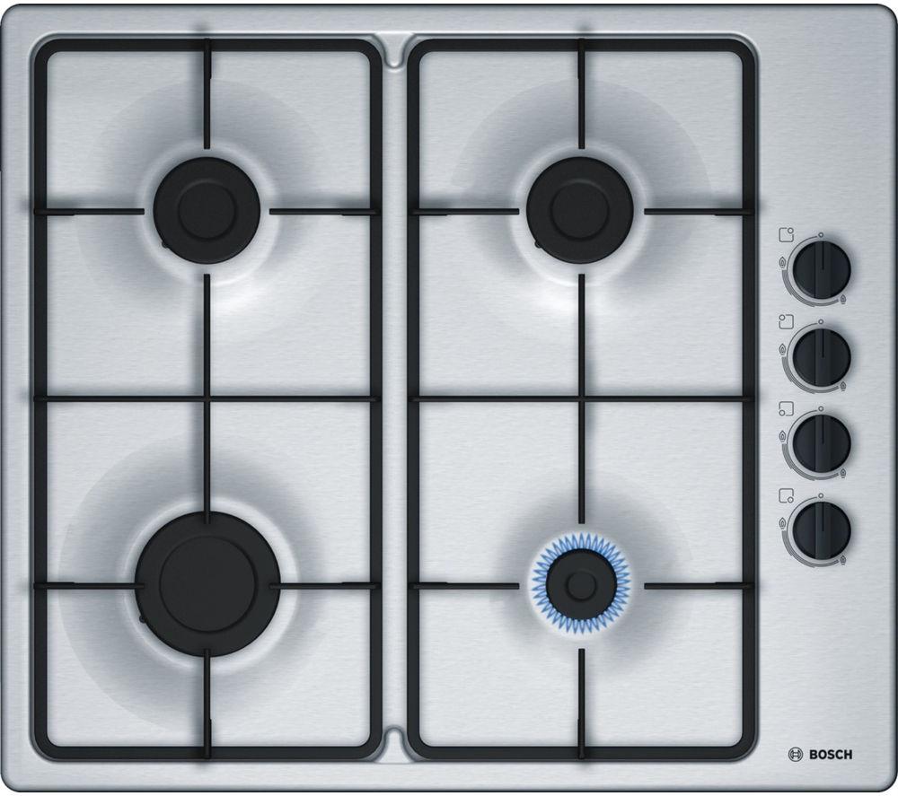 BOSCH Serie 2 PBP6B5B60 Gas Hob - Stainless Steel