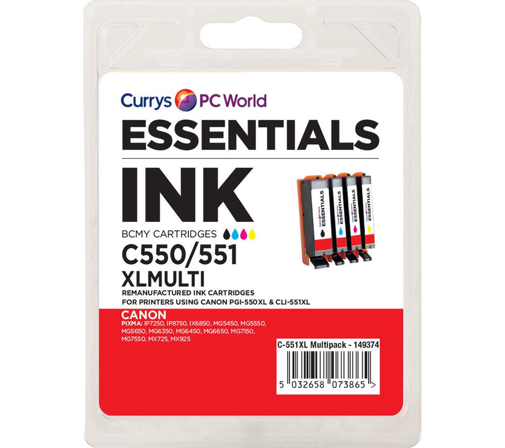 ESSENTIALS PGI 550XL & 551XL 4-Colour Canon Ink Cartridges