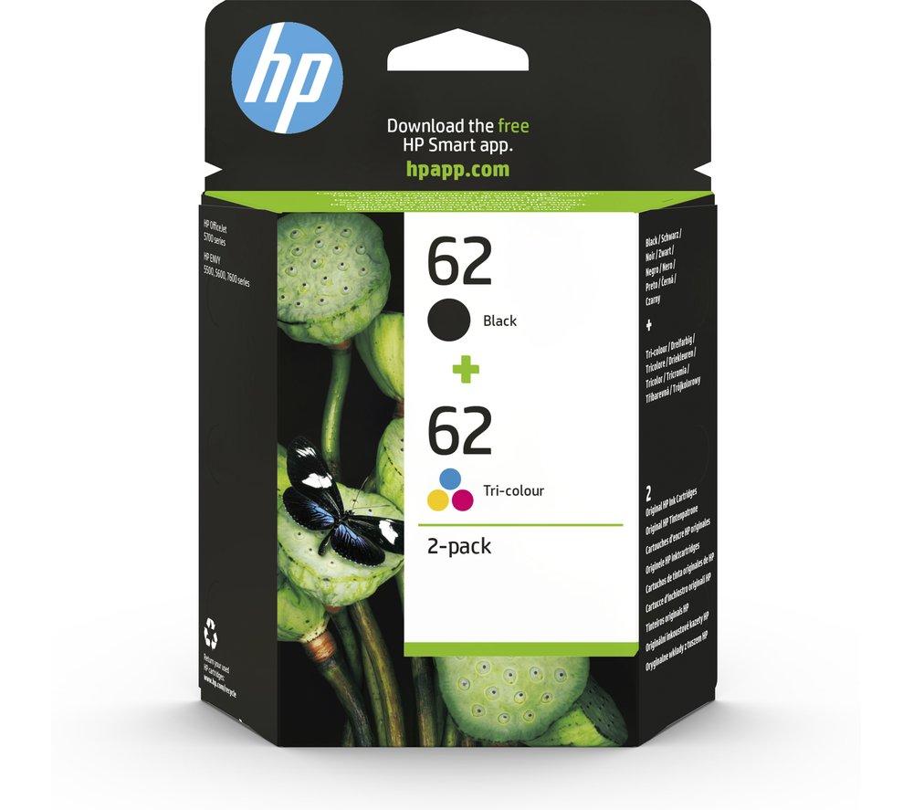 HP 62 Black & Tri-colour Ink Cartridges - Twin Pack