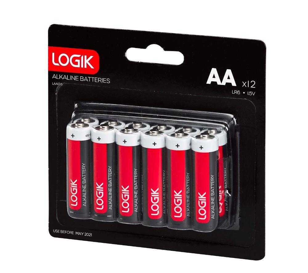 LOGIK LAA1216 AA Alkaline Batteries - Pack of 12