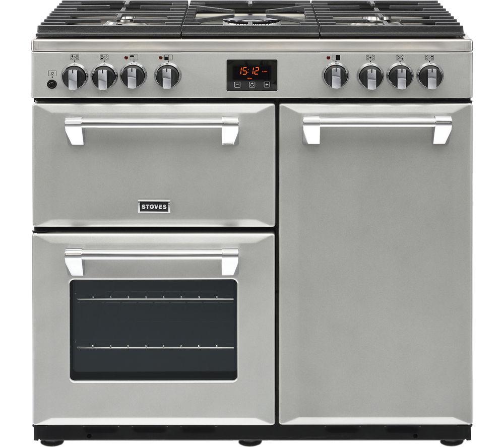 STOVES Ellingwood 90DFT MET SV 90 cm Dual Fuel Range Cooker - Metallic Silver