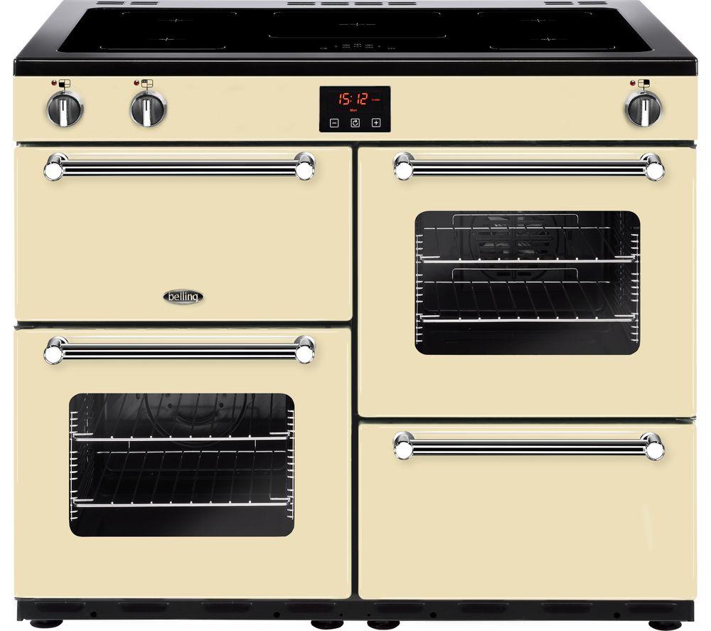 BELLING Kensington 100Ei CRM 100 cm Electric Induction Range Cooker - Cream & Chrome