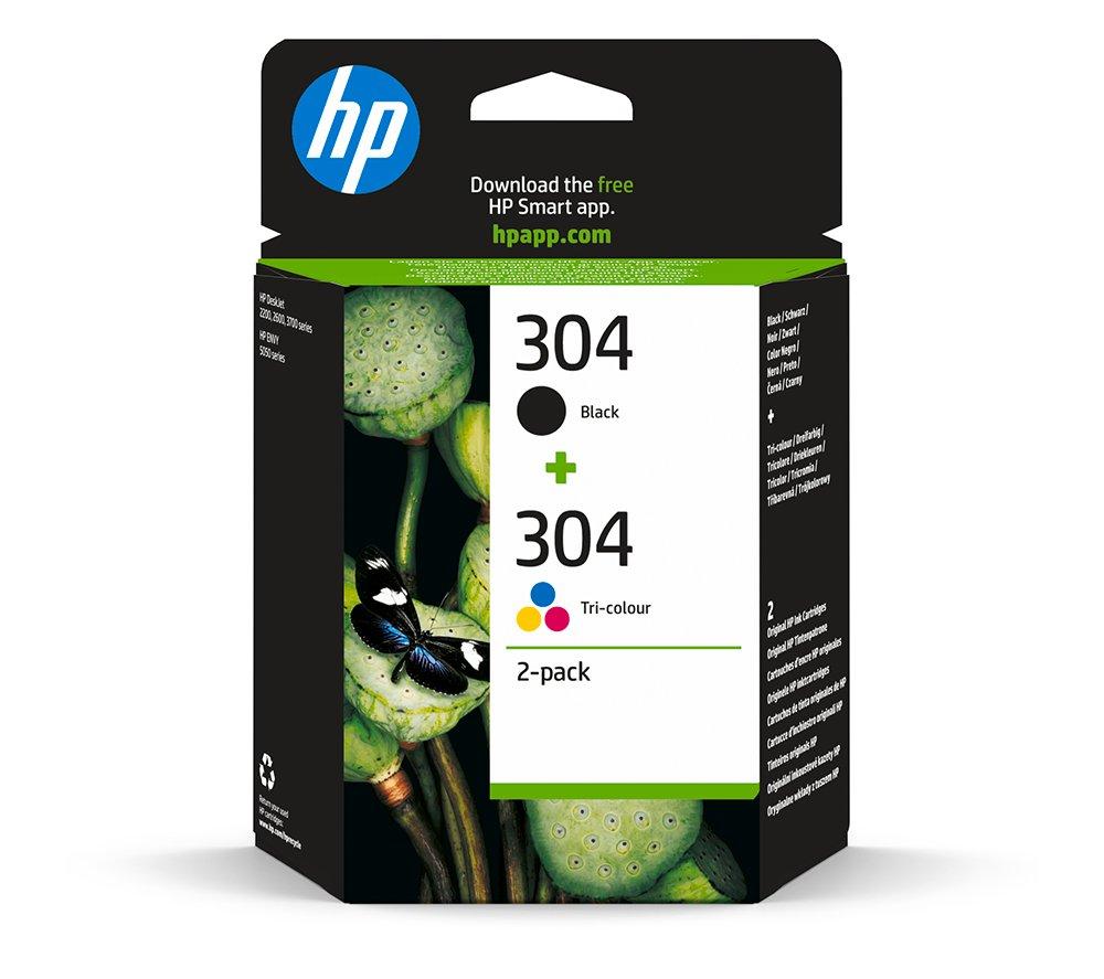 HP Combo 304 Tri-colour & Black Ink Cartridges - Twin Pack