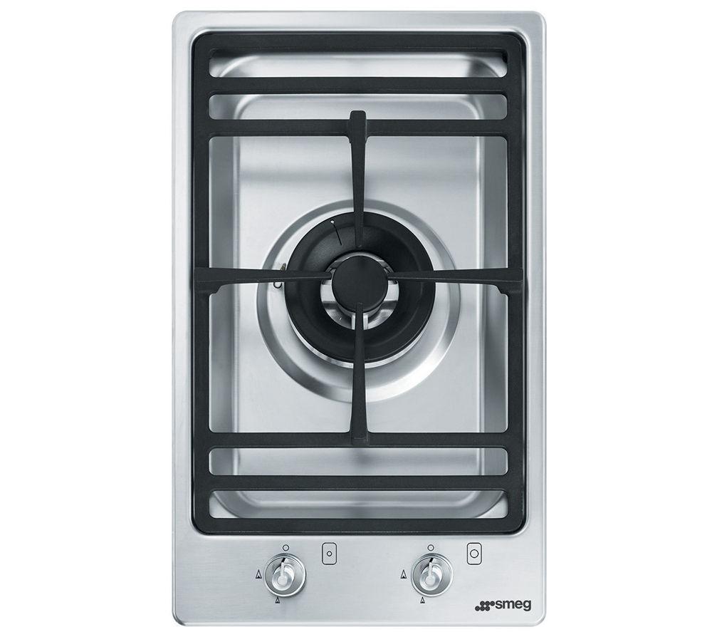 SMEG PGF31G-1 Gas Domino Hob - Stainless Steel