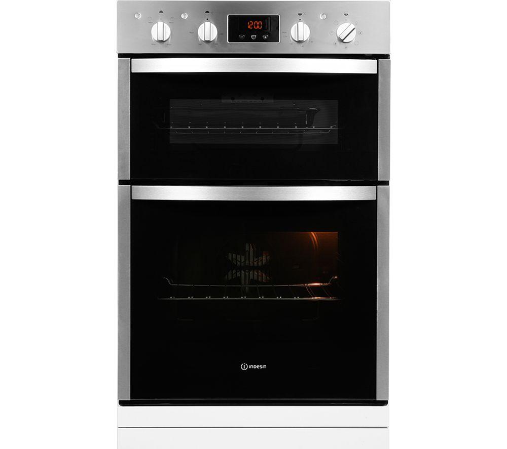 INDESIT Aria DDD5340CIX Electric Double Oven - Stainless Steel
