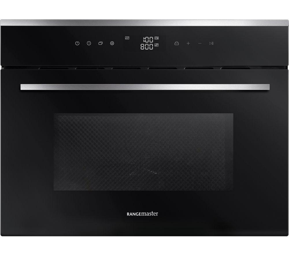 RANGEMASTER RMB45MCBL/SS Built-in Combination Microwave - Black & Stainless Steel  Stainless Steel