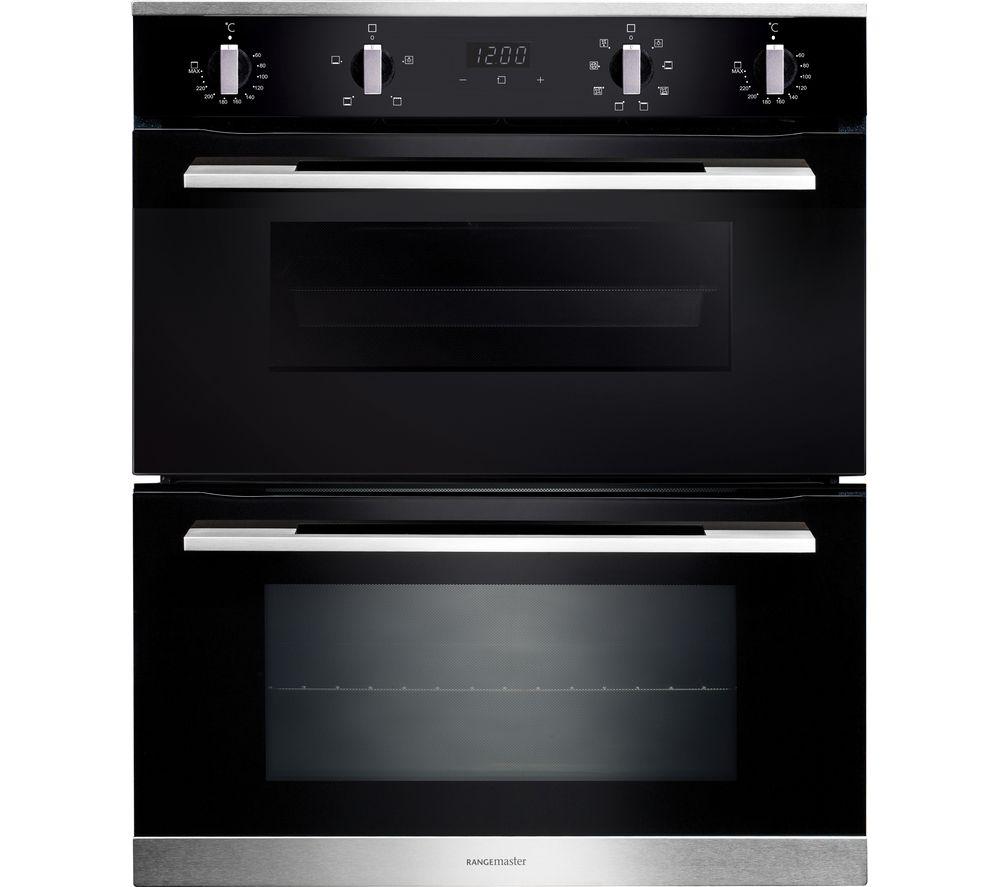 RANGEMASTER RMB7248BL/SS Electric Built-under Double Oven - Black