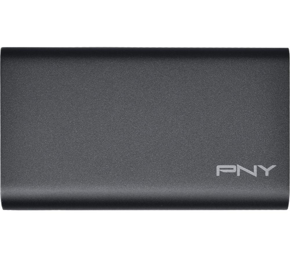 PNY ELITE Portable SSD - 240 GB  Black  Black