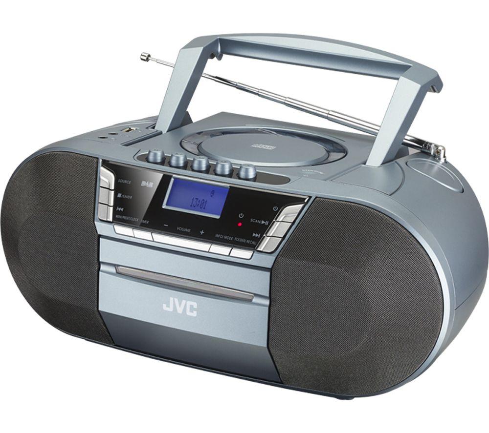 JVC RC-D327B DAB/FM Bluetooth Boombox - Grey