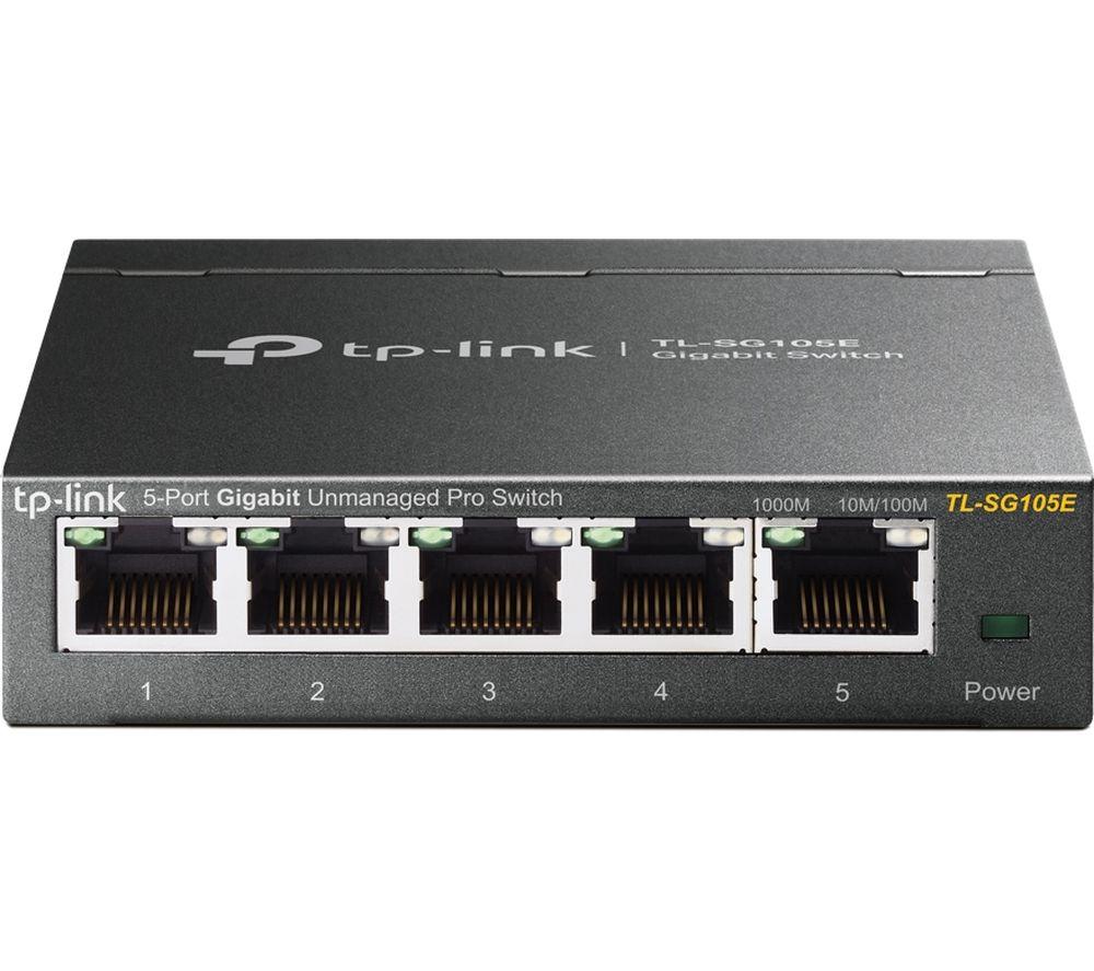 TP-LINK TL-SG105E Network Switch - 5 port  Silver/Grey